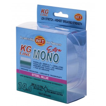 Леска монофильная WFT KG MONO EXTRA Steel Blue 300/040