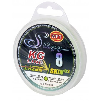 Леска плетёная WFT KG SLIGG LAZER SKIN G2 x8 Chartreuse150/018