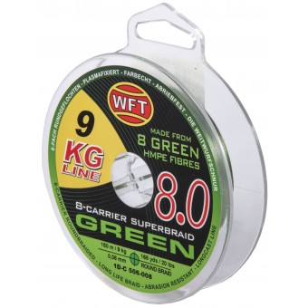 Леска плетёная WFT KG x8 Green 150/008