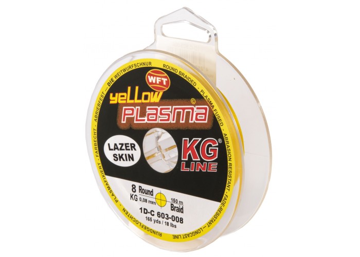 Леска плетёная WFT KG PLASMA Yellow 150/008