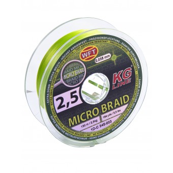 Леска плетёная WFT KG MICRO BRAID Chartreuse 150/0035