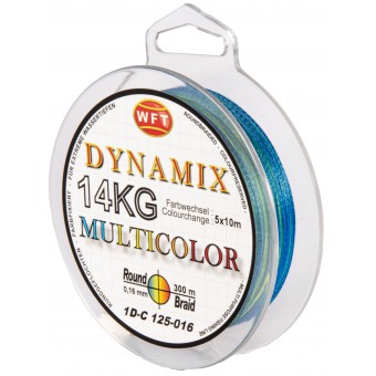 Леска плетёная WFT KG ROUND DYNAMIX Multicolor 300/016