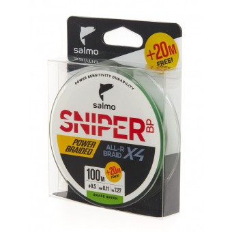 Леска плетёная Salmo Sniper BP ALL R BRAID х4 Grass Green 120/011