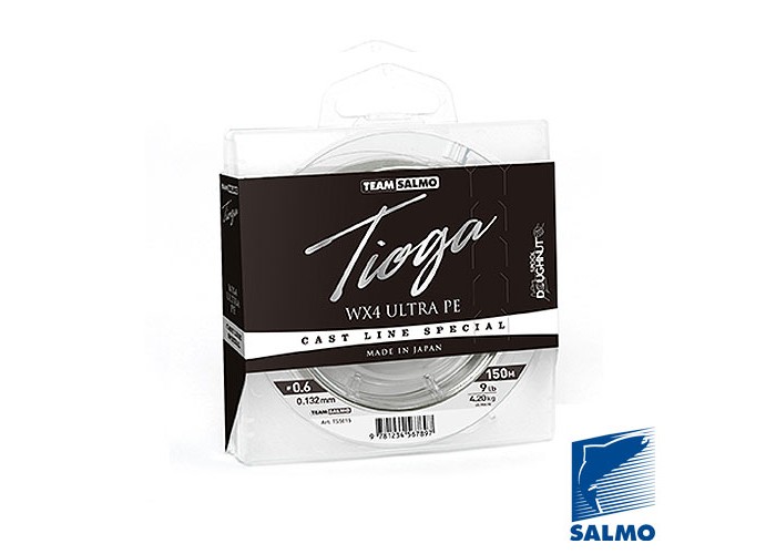 Леска плетёная Team Salmo TIOGA Silver Grey 150/019