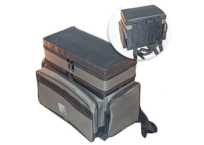 Ящик-рюкзак рыболовный зимний Salmo пенопластовый 2-х ярус. H-2LUX