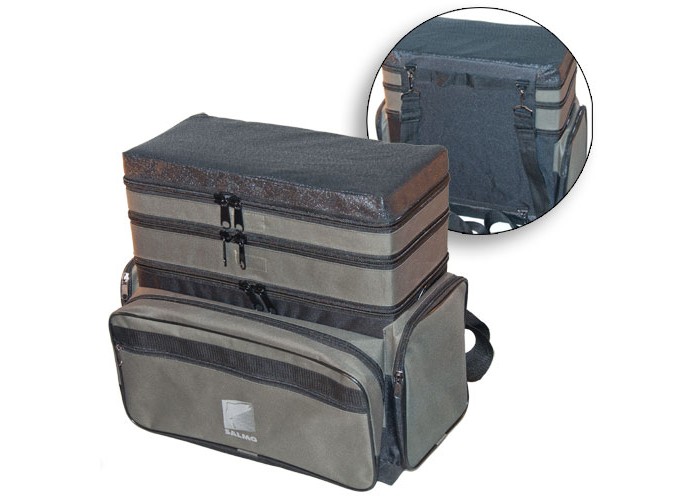 Ящик-рюкзак рыболовный зимний Salmo пенопластовый 3-х ярусный H-3LUX
